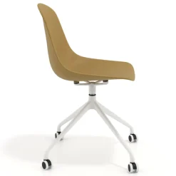 Sedia da riunione Lara con ruote, base in alluminio