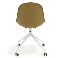 Sedia da riunione Lara con ruote, base in alluminio