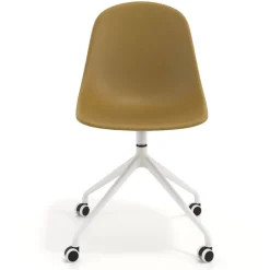 Sedia da riunione Lara con ruote, base in alluminio