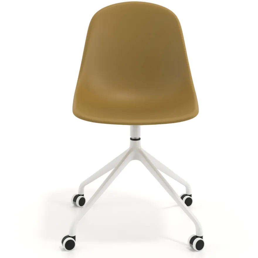 Sedia da riunione Lara con ruote, base in alluminio