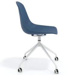 Sedia da riunione Lara con ruote, base in alluminio