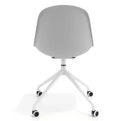 Sedia da riunione Lara con ruote, base in alluminio