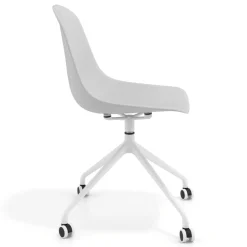 Sedia da riunione Lara con ruote, base in alluminio