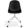 Sedia da riunione Lara con ruote, base in alluminio