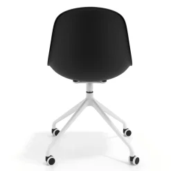 Sedia da riunione Lara con ruote, base in alluminio