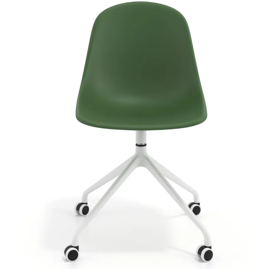 Sedia da riunione Lara con ruote, base in alluminio