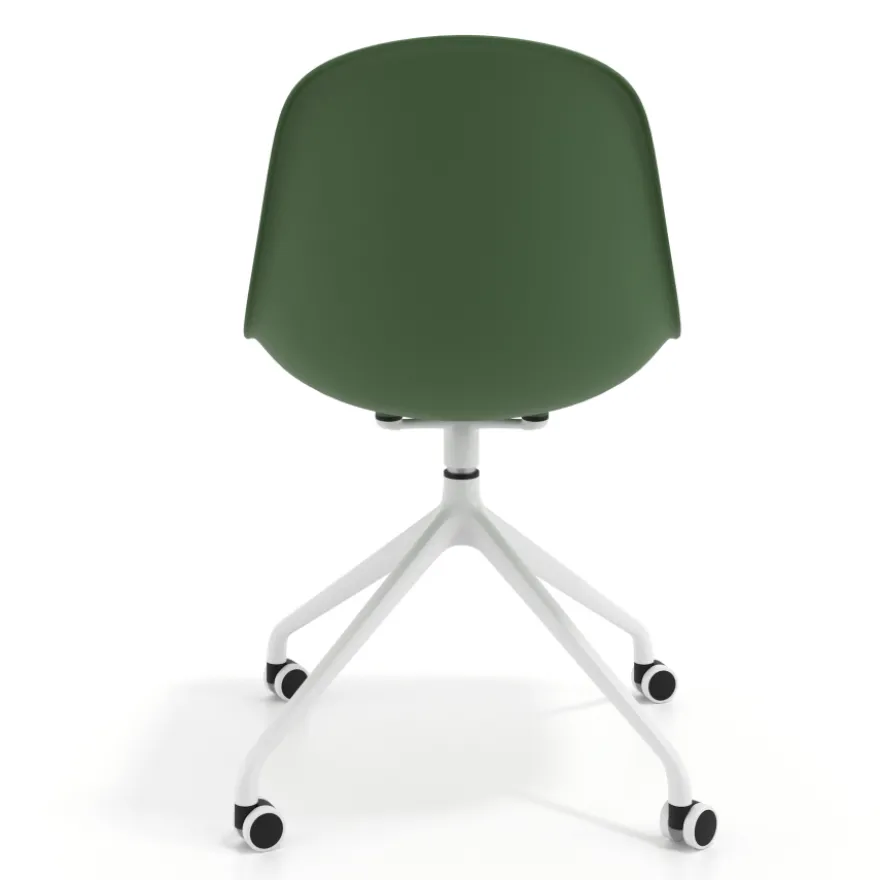 Sedia da riunione Lara con ruote, base in alluminio