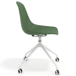 Sedia da riunione Lara con ruote, base in alluminio