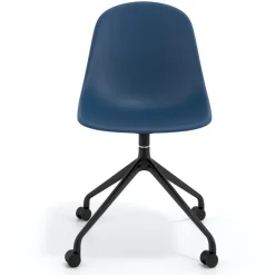 Sedia da riunione Lara con ruote, base in alluminio