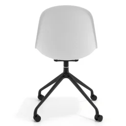 Sedia da riunione Lara con ruote, base in alluminio
