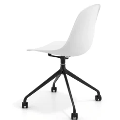 Sedia da riunione Lara con ruote, base in alluminio
