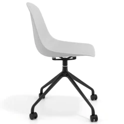 Sedia da riunione Lara con ruote, base in alluminio