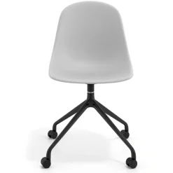 Sedia da riunione Lara con ruote, base in alluminio
