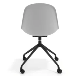 Sedia da riunione Lara con ruote, base in alluminio