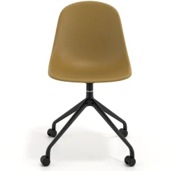 Sedia da riunione Lara con ruote, base in alluminio