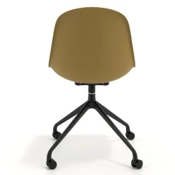 Sedia da riunione Lara con ruote, base in alluminio