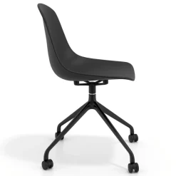 Sedia da riunione Lara con ruote, base in alluminio