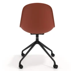 Sedia da riunione Lara con ruote, base in alluminio