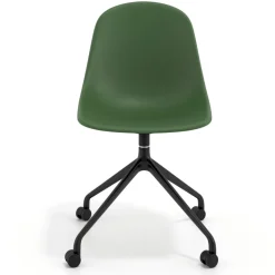 Sedia da riunione Lara con ruote, base in alluminio