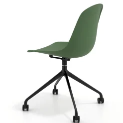 Sedia da riunione Lara con ruote, base in alluminio