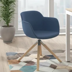 Sedia da Riunione Laure, Gambe in legno, Alta qualità, Imbottita
