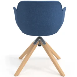 Sedia da Riunione Laure, Gambe in legno, Alta qualità, Imbottita