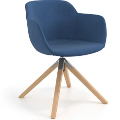 Sedia da Riunione Laure, Gambe in legno, Alta qualità, Imbottita
