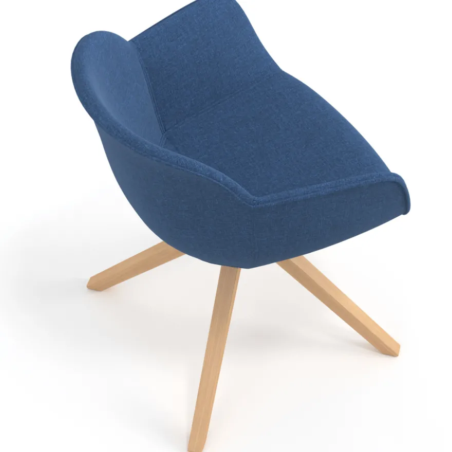 Sedia da Riunione Laure, Gambe in legno, Alta qualità, Imbottita