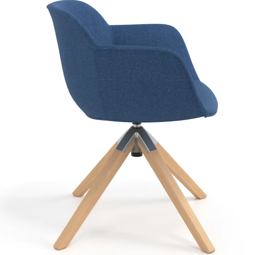 Sedia da Riunione Laure, Gambe in legno, Alta qualità, Imbottita