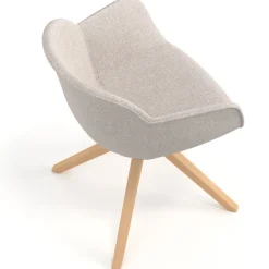 Sedia da Riunione Laure, Gambe in legno, Alta qualità, Imbottita