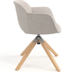 Sedia da Riunione Laure, Gambe in legno, Alta qualità, Imbottita