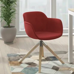 Sedia da Riunione Laure, Gambe in legno, Alta qualità, Imbottita