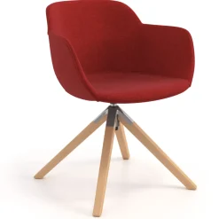 Sedia da Riunione Laure, Gambe in legno, Alta qualità, Imbottita