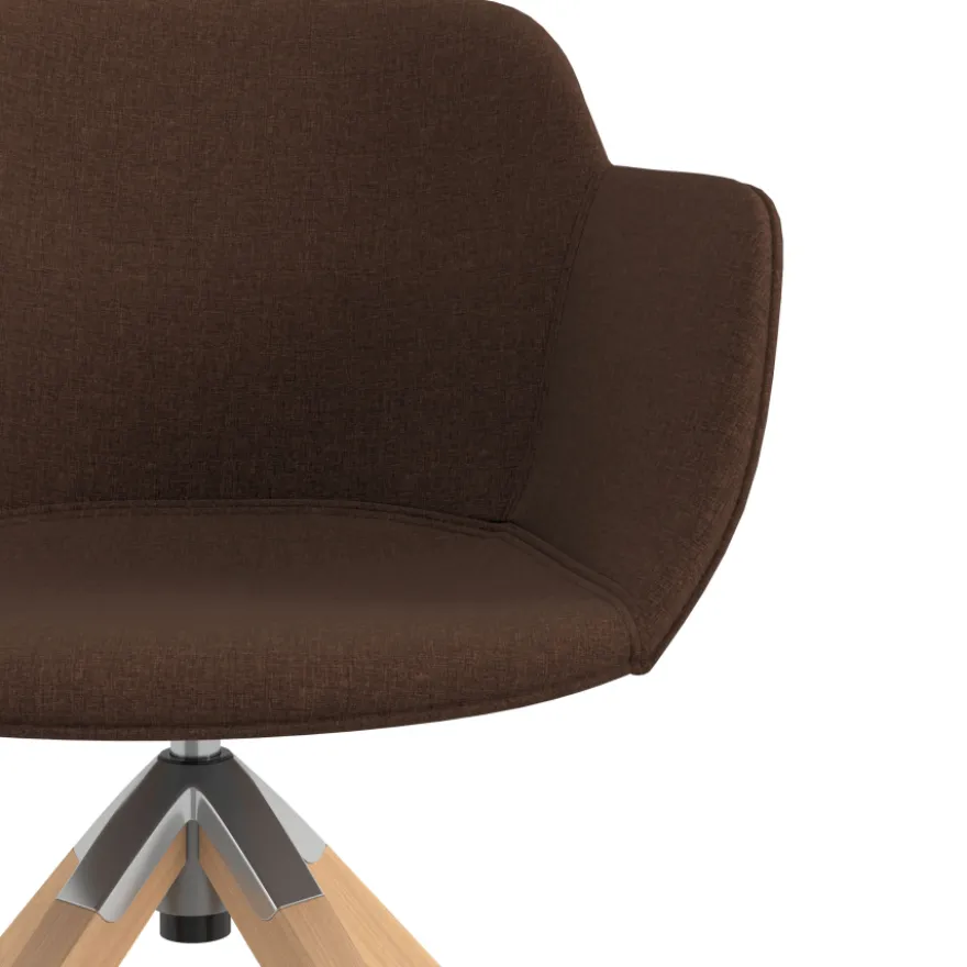 Sedia da Riunione Laure, Gambe in legno, Alta qualità, Imbottita