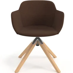 Sedia da Riunione Laure, Gambe in legno, Alta qualità, Imbottita