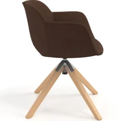 Sedia da Riunione Laure, Gambe in legno, Alta qualità, Imbottita