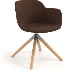 Sedia da Riunione Laure, Gambe in legno, Alta qualità, Imbottita