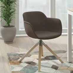 Sedia da Riunione Laure, Gambe in legno, Alta qualità, Imbottita