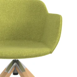 Sedia da Riunione Laure, Gambe in legno, Alta qualità, Imbottita