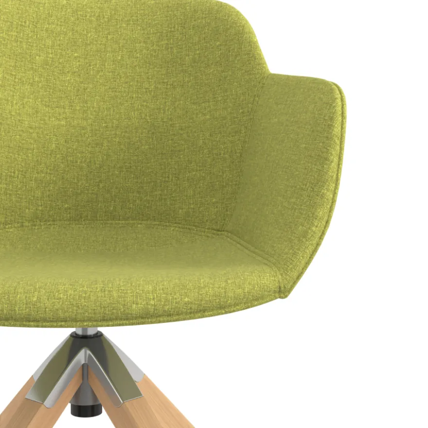 Sedia da Riunione Laure, Gambe in legno, Alta qualità, Imbottita