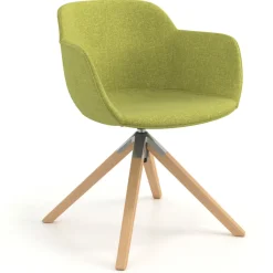 Sedia da Riunione Laure, Gambe in legno, Alta qualità, Imbottita