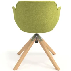 Sedia da Riunione Laure, Gambe in legno, Alta qualità, Imbottita
