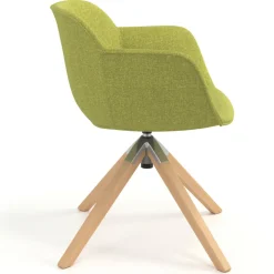 Sedia da Riunione Laure, Gambe in legno, Alta qualità, Imbottita