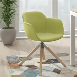 Sedia da Riunione Laure, Gambe in legno, Alta qualità, Imbottita