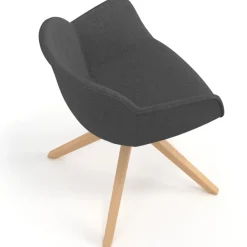 Sedia da Riunione Laure, Gambe in legno, Alta qualità, Imbottita