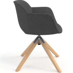 Sedia da Riunione Laure, Gambe in legno, Alta qualità, Imbottita