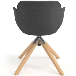 Sedia da Riunione Laure, Gambe in legno, Alta qualità, Imbottita