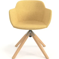Sedia da Riunione Laure, Gambe in legno, Alta qualità, Imbottita