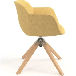 Sedia da Riunione Laure, Gambe in legno, Alta qualità, Imbottita