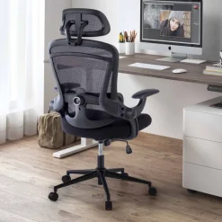 Sedia da scrivania ergonomica Optima, braccioli ribaltabili